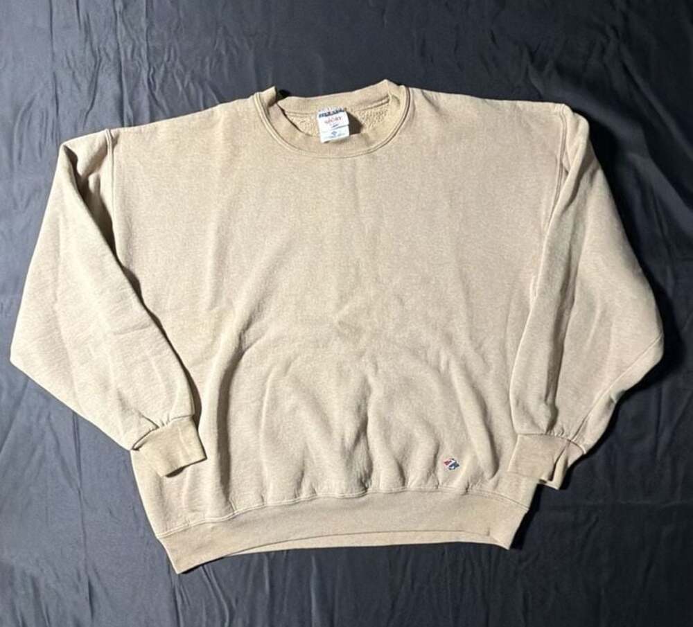 Vintage 90s Jerzees Sport NuBlend Tan Crewneck Sweatshirt